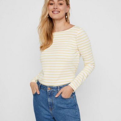 Pieces PCINGRID LS Stripe Top